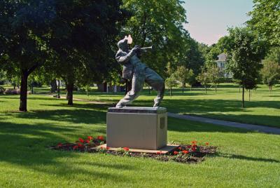 Trumpeter Statue in Foster Park