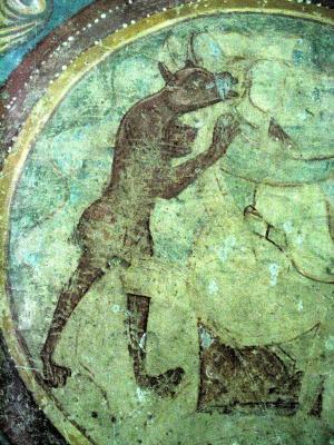 St.-Émilion: fresco in the Collégiale (church)
