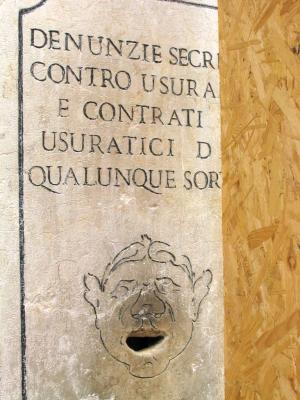 Renaissance mouth for secret denunciations