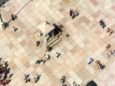 Piazza Erbe from the Torre dei Lamberti