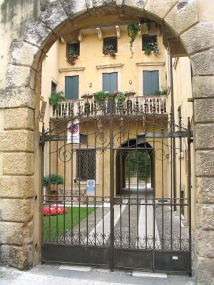 A courtyard garden