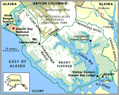 glacier bay overview map