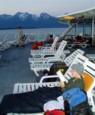 inland passage alaska evening on deck