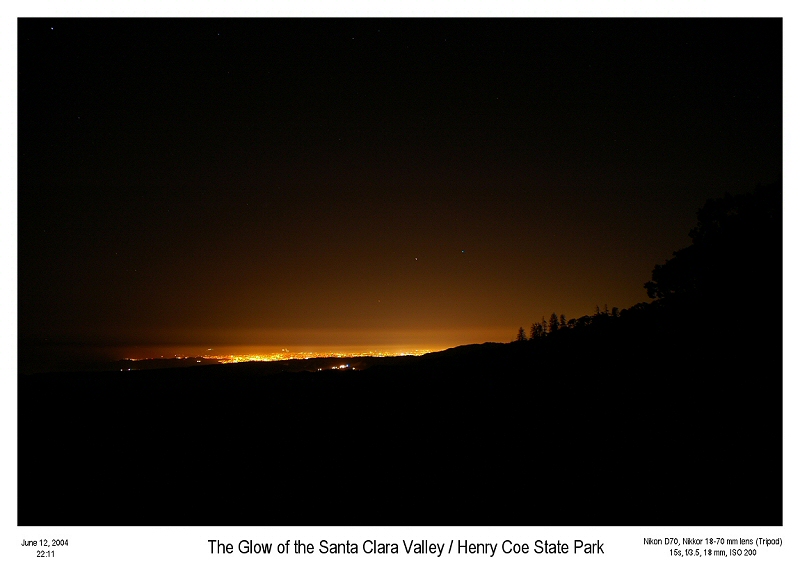 The glow of the Santa Clara Valley