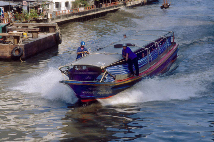 River taxi at high speed...