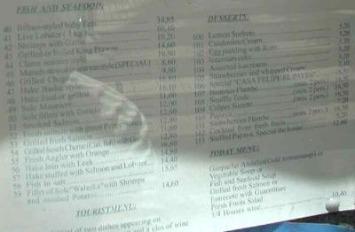 Lunch at a Catalan Restaurant