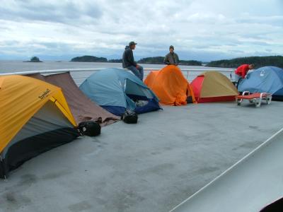 Camping on deck