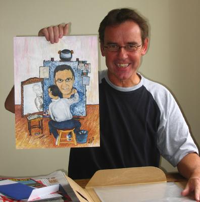 Al with Eddie's Painting