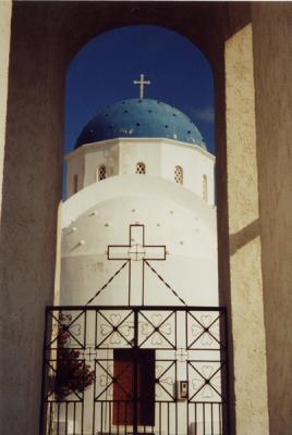 Greece - Santorini Blue and White Church