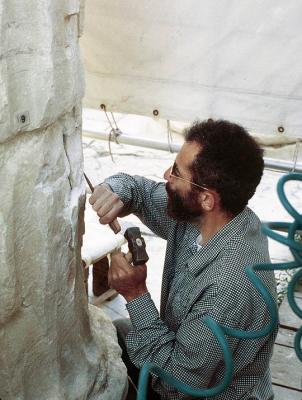 Acropolis restorer  working on Propylea.jpg