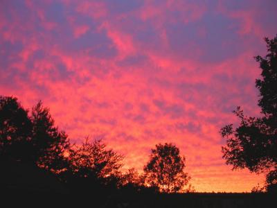 fiery sunset  --  sept 17 - 2004