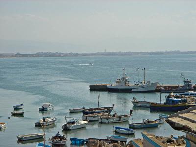 Port dEl Bahri, Alger au fond