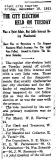 E. D. Vestel, Tue Nov 7 1911 elected as City Marshal and Collector