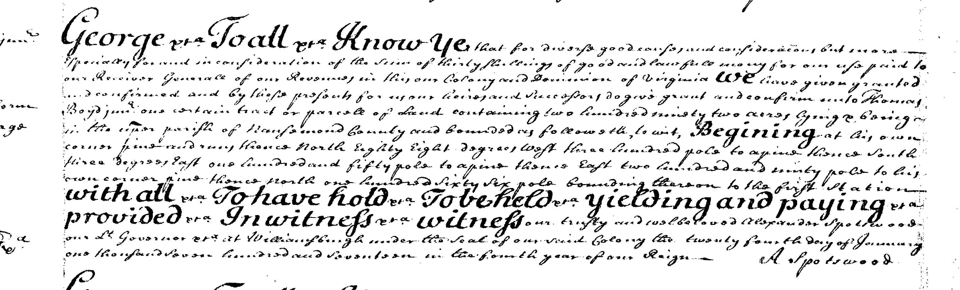 Thomas Boyd Jr. (A) 1717 Deed
