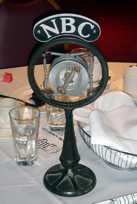 Original NBC Microphone, One of Several Generously  Provided as Banquet Table Centerpieces by Don Miller of Airborne Audio