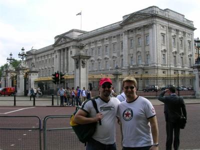 In front of Buckingham Palace.