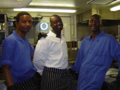 Asso and 2 kitchen porters.