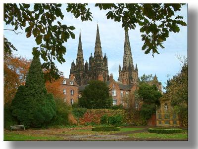 the 3 spires of Lichfield Cathederal