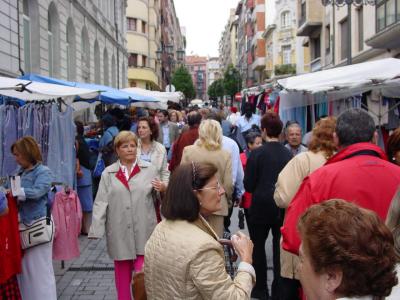 Open market in the streets of Oviedo.