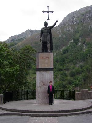 Statue of Pelayo-started the reconquest from Arabs.