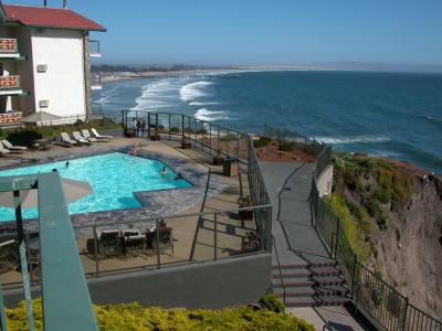 View from our hotel room at the Shore Cliff Lodge in PIsmo Beach