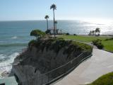 Long shot view of the gazebo at Shore Cliff Lodge, Pismo Beach, CA