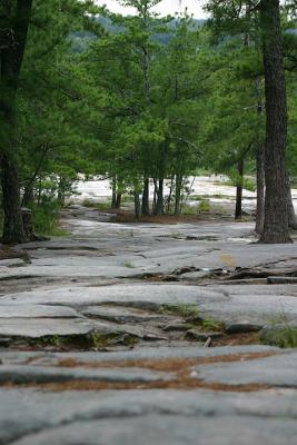 The walk down.