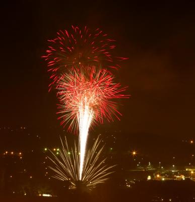 Kennywood Fireworks, 4 July 2004.