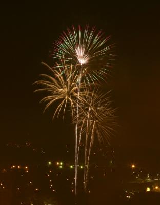 Kennywood Fireworks, 4 July 2004.