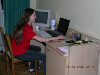 Masha on her (Old) Computer