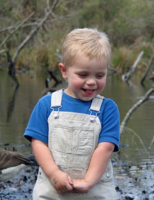 Evan on zoo trip