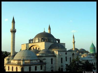 View of Mevlana Museum and Selimiye Camii