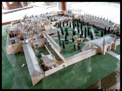 Overview of  the palace from a model