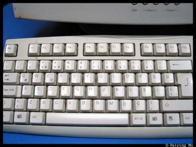 Turkish keyboard, notice where letter i, and keys of common punctuations are.