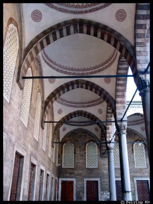 Looking up under those small domes