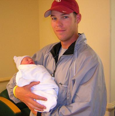 Jarrod with 1 hour old Brooks
