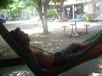 me relaxing in La Libertad, El Salvador