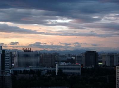 Evening sky above West-Beijing