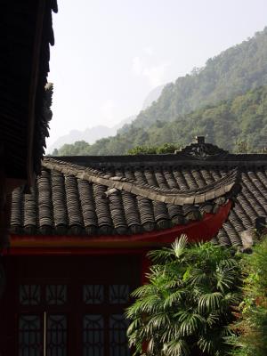 Traditional Chinese Temple on the Foot of Mount Emei in Sichuan-province, China
