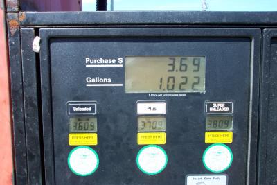 3.60 a gallon for gas on Hwy 1 just south of Big Sur