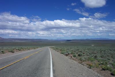 After the snow in Oregon, we pointed the bike south and headed back into Nevada