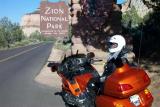 Zion Park west entrance in Utah