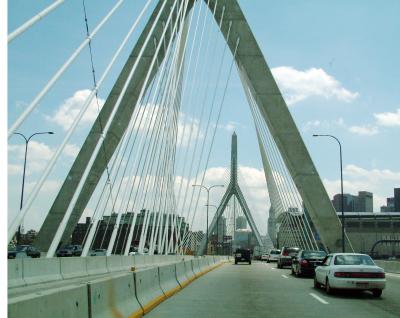 The Zakim Bridge - Approaching Boston, commuting from the North!
