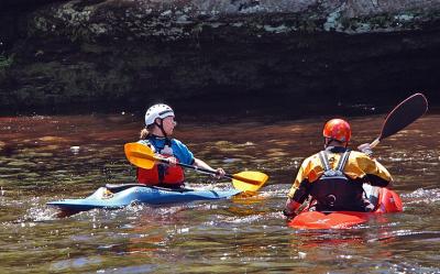 Whitewater Kayakers on the Kettle River