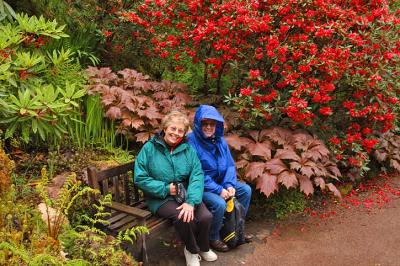 Florence and Jim in the Rain, Inverewe Gardens