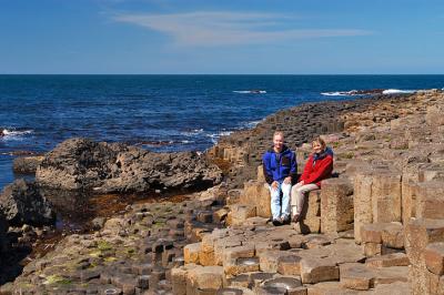 Beth and I at the Giants Causeway