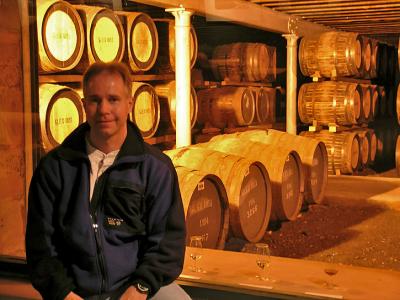 Me at the Glen Ord Whiskey Distillery, Scotland