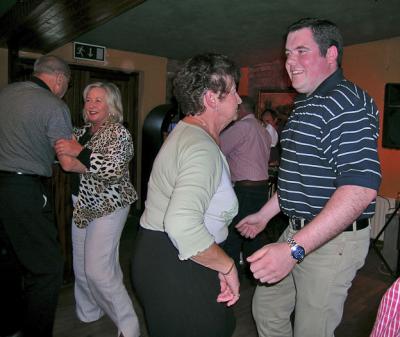 Alacoque and Gavin (our driver) Shake a Leg