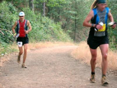 Scott and Dusty run up to Robie Pt.98.9 Miles