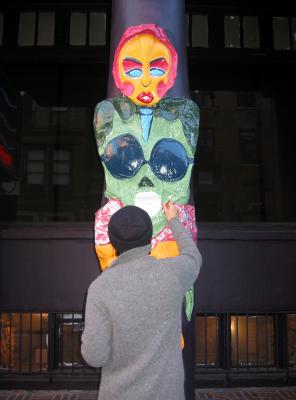 Painting Kims Video Entrance at Bleecker near LaGuardia Place